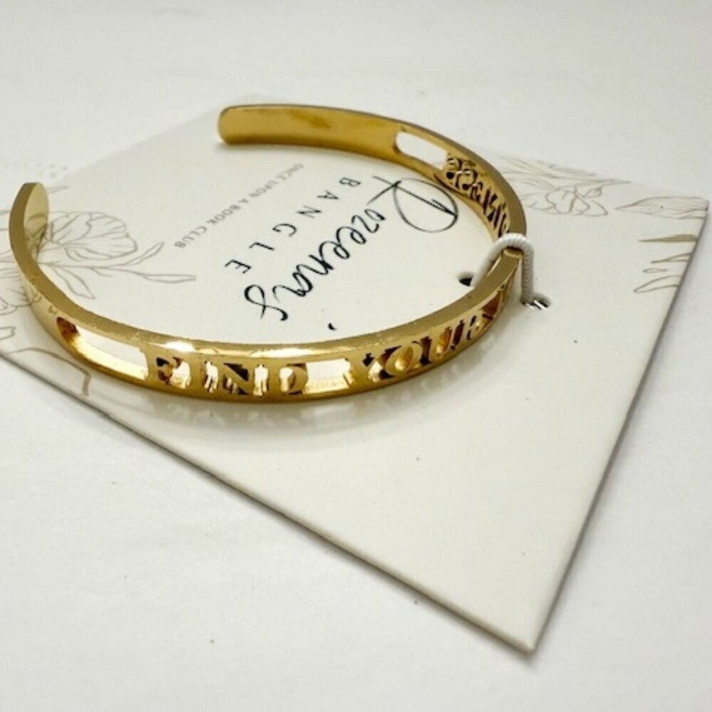 Once Upon A Book Club Rozeena’s Bangle Cuff Bracelet “Find Your Happiness” - Picture 2 of 4
